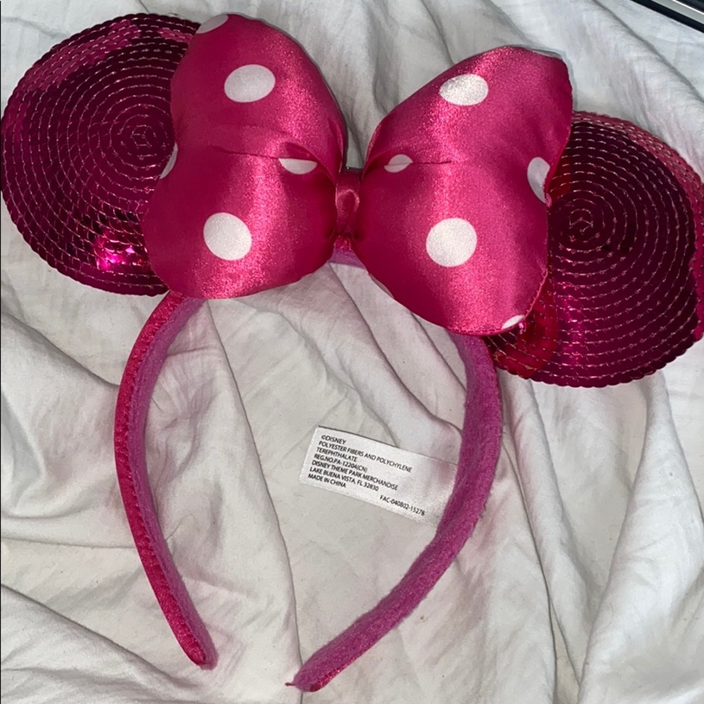 Pink Minnie Mouse ears